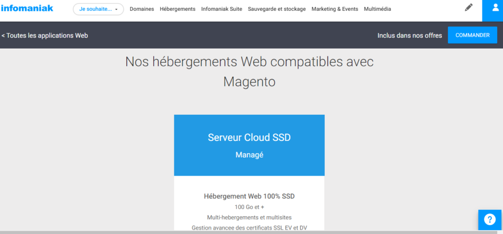 Hébergeurs pour Magento Infomaniak